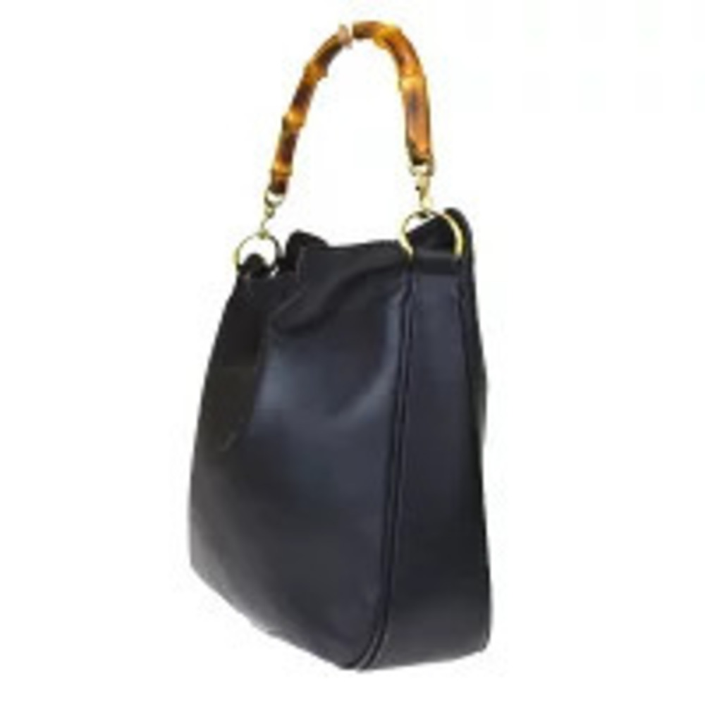 Gucci Handbag Bamboo Black Leather Black
